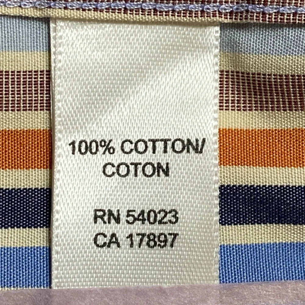 Banana Republic Mens Dress Shirt Sz L 16-16 1/2 Long Sleeve Multicolor Striped